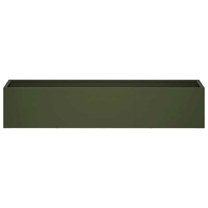 Have Blomsterkrukke Olivengrøn 100 x 20 x 20 cm Koldvalset stål