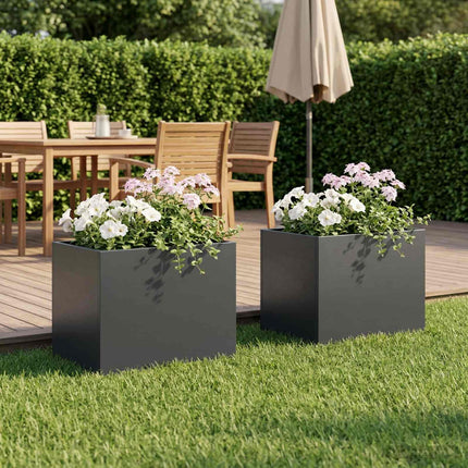 Have Blomsterkrukke 2 stk. Antracit 40 x 30 x 30 cm