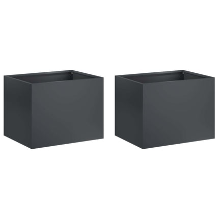 Have Blomsterkrukke 2 stk. Antracit 40 x 30 x 30 cm