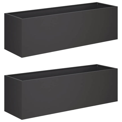 Have Blomsterkrukke 2 stk. Sort 100 x 30 x 30 cm