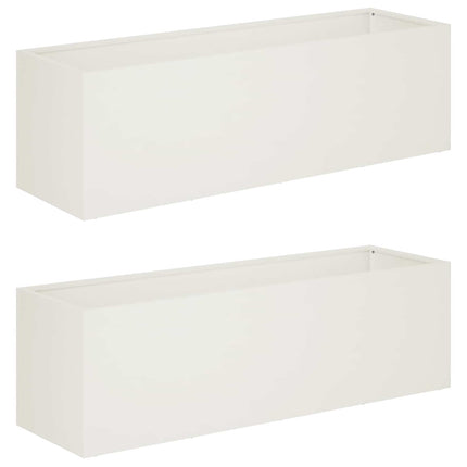 Have Blomsterkrukke 2 stk. Hvid 100 x 30 x 30 cm