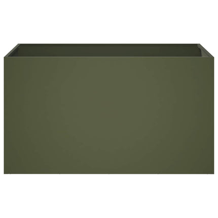 Have Blomsterkrukke Olivengrøn 100 x 50 x 50 cm Koldvalset stål