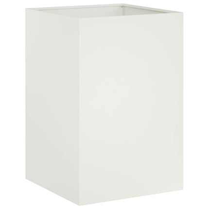Have Blomsterkrukke 2 stk. Hvid 40 x 40 x 75 cm Koldvalset stål
