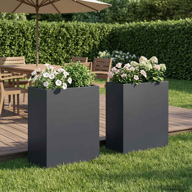 Have Blomsterkrukke 2 stk. Antracit 40 x 20 x 40 cm