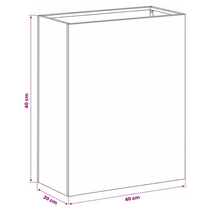 Have Blomsterkrukke 2 stk. Antracit 40 x 20 x 40 cm