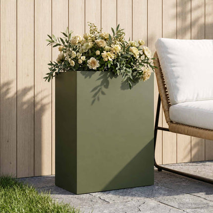 Have Blomsterkrukke Olivengrøn 40 x 20 x 40 cm Koldvalset stål