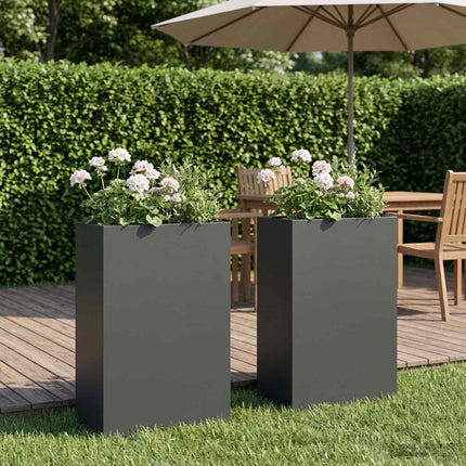 Have Blomsterkrukke 2 stk. Antracit 40 x 20 x 75 cm