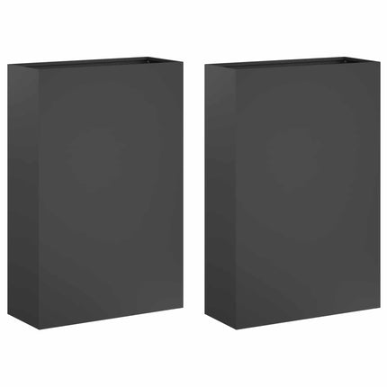 Have Blomsterkrukke 2 stk. Antracit 40 x 20 x 75 cm