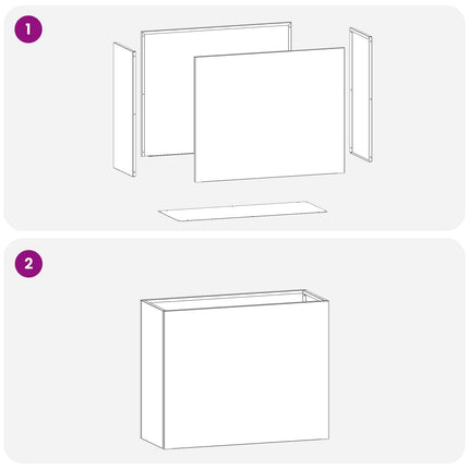 Have Blomsterkrukke 2 stk. Antracit 50 x 20 x 40 cm
