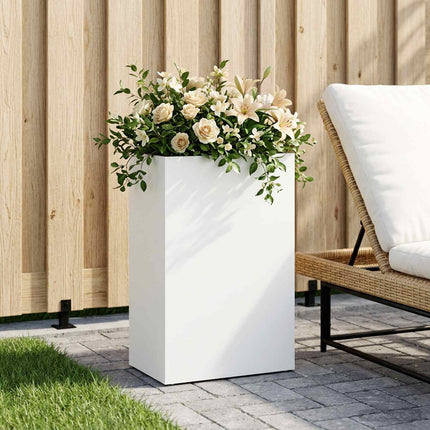 Have Blomsterkrukke Hvid 40 x 30 x 75 cm Koldvalset stål