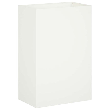 Have Blomsterkrukke 2 stk. Hvid 40 x 30 x 75 cm Koldvalset stål