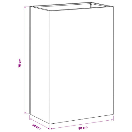 Have Blomsterkrukke 2 stk. Antracit 50 x 30 x 75 cm