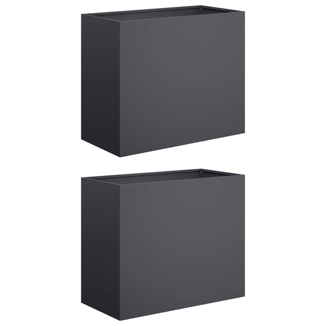 Have Blomsterkrukke 2 stk. Antracit 60 x 30 x 50 cm