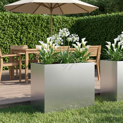 Have Blomsterkrukke Sølv 60 x 30 x 50 cm Galvaniseret stål