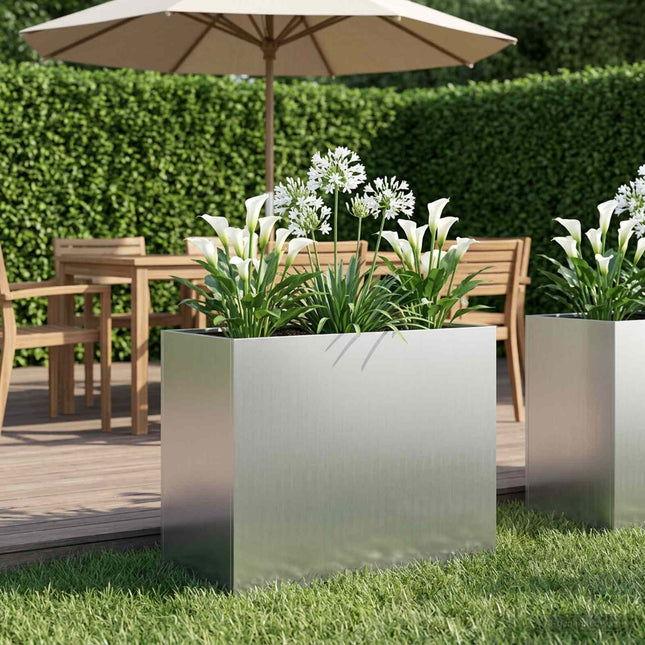 Have Blomsterkrukke Sølv 60 x 30 x 50 cm Galvaniseret stål