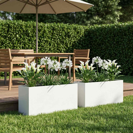 Have Blomsterkrukke 2 stk. Hvid 100 x 30 x 50 cm