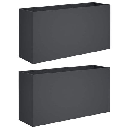 Have Blomsterkrukke 2 stk. Antracit 100 x 30 x 50 cm