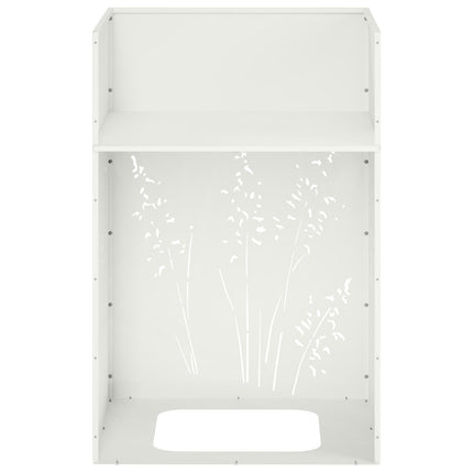 Have Blomsterkrukke 2 stk. Hvid 50 x 50 x 75 cm Koldvalset stål