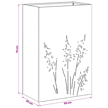 Have Blomsterkrukke Sort 50 x 30 x 75 cm Koldvalset stål