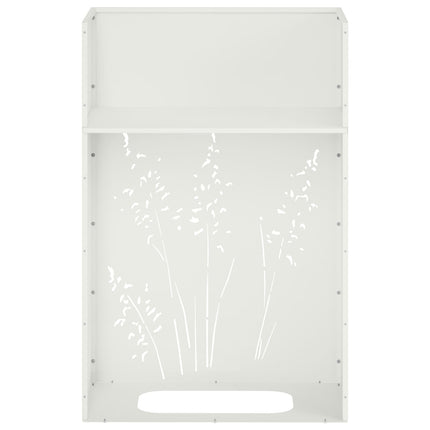Have Blomsterkrukke 2 stk. Hvid 50 x 30 x 75 cm Koldvalset stål
