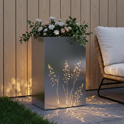 Have Blomsterkrukke Sølv 50 x 30 x 75 cm Galvaniseret stål