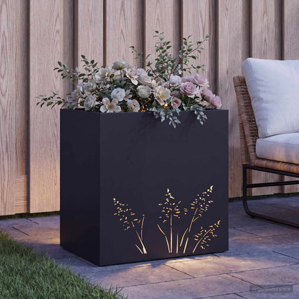 Have Blomsterkrukke Sort 50 x 30 x 49 cm Koldvalset stål