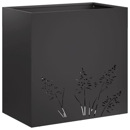 Have Blomsterkrukke 2 stk. Sort 50 x 30 x 49 cm Koldvalset stål