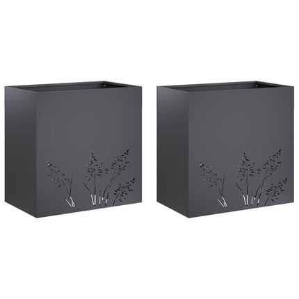 Have Blomsterkrukke 2 stk. Antracit 50 x 30 x 49 cm