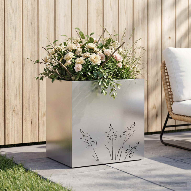Have Blomsterkrukke Sølv 50 x 30 x 49 cm Galvaniseret stål