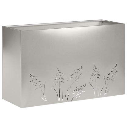 Have Blomsterkrukke 2 stk. Sølv 80 x 20 x 49 cm Rustfrit stål
