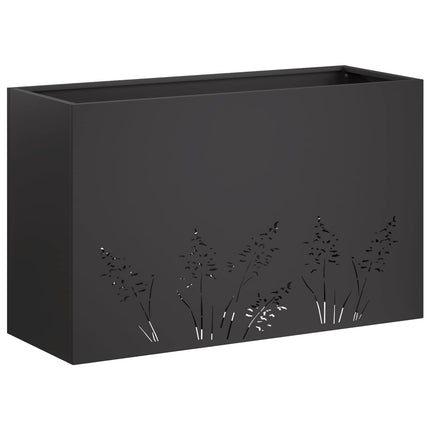Have Blomsterkrukke Sort 80 x 30 x 49 cm Koldvalset stål