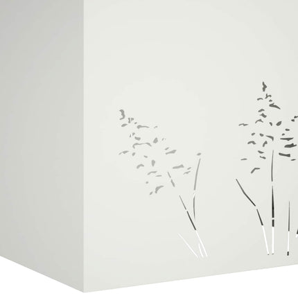 Have Blomsterkrukke 2 stk. Hvid 80 x 30 x 49 cm Koldvalset stål