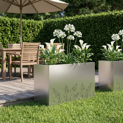 Have Blomsterkrukke Sølv 80 x 30 x 49 cm Galvaniseret stål
