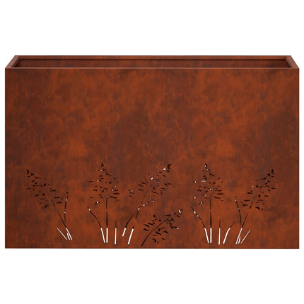 Have Blomsterkrukke 2 stk. Rusten 80 x 30 x 49 cm Cortenstål