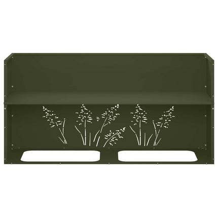 Have Blomsterkrukke Olivengrøn 100 x 20 x 49 cm Koldvalset stål
