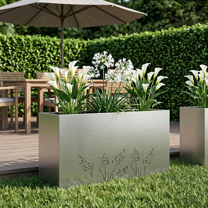 Have Blomsterkrukke Sølv 100 x 20 x 49 cm Rustfrit stål