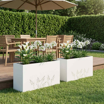 Have Blomsterkrukke 2 stk. Hvid 100 x 30 x 49 cm