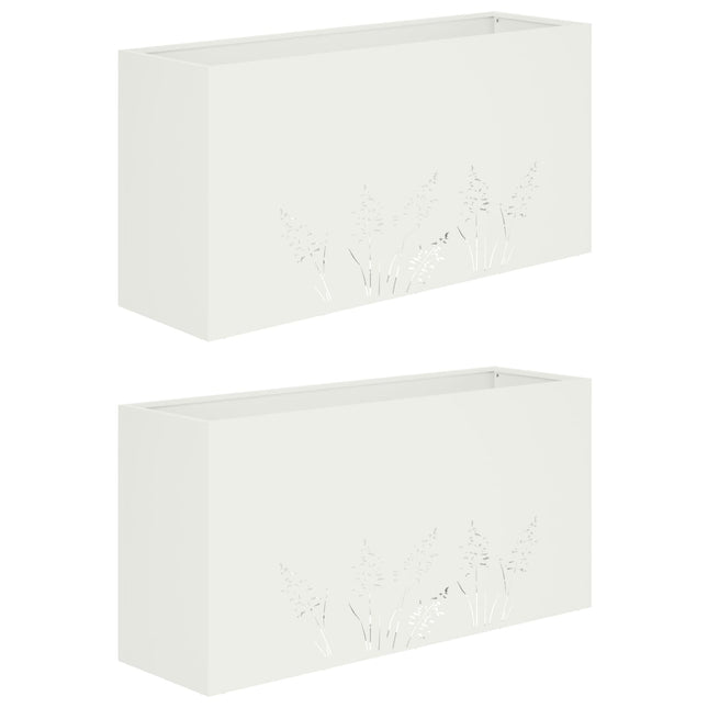 Have Blomsterkrukke 2 stk. Hvid 100 x 30 x 49 cm