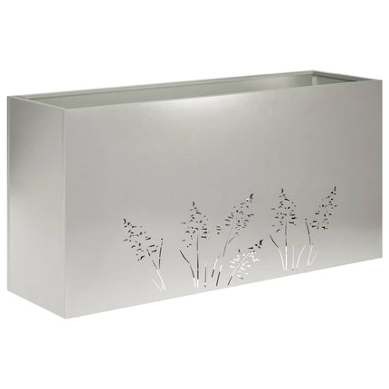 Have Blomsterkrukke 2 stk. Sølv 100 x 30 x 49 cm Rustfrit stål