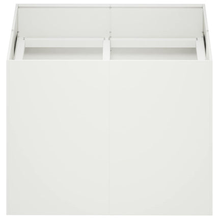 Have Blomsterkrukke Hvid 80 x 80 x 60 cm Koldvalset stål