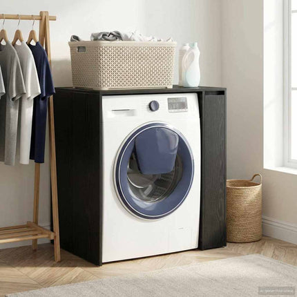 Vaskemaskine Skab Sort eg 87 x 60 x 89 cm Konstrueret træ