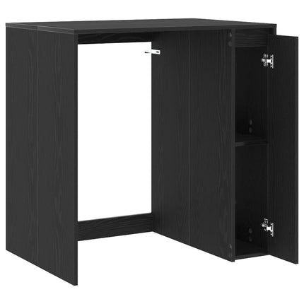 Vaskemaskine Skab Sort eg 87 x 60 x 89 cm Konstrueret træ