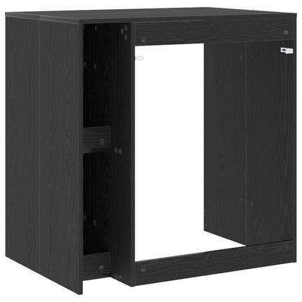 Vaskemaskine Skab Sort eg 87 x 60 x 89 cm Konstrueret træ