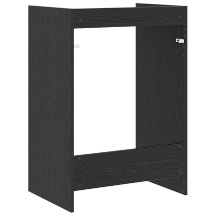 Vaskemaskine Skab Sort eg 67,5 x 48 x 97 cm Konstrueret træ