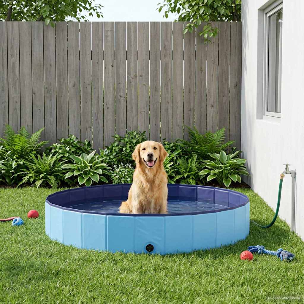 Hund Pool Blå Ø300 x 38 cm Tykt PVC