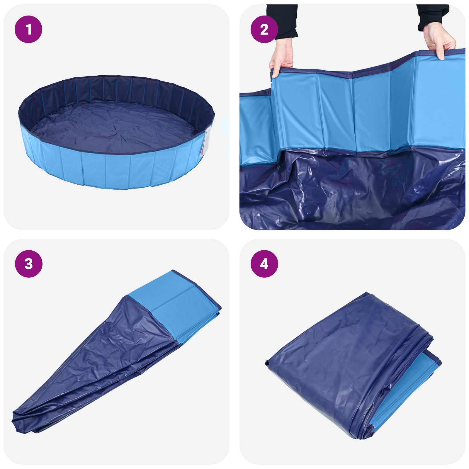 Hund Pool Blå Ø300 x 38 cm Tykt PVC