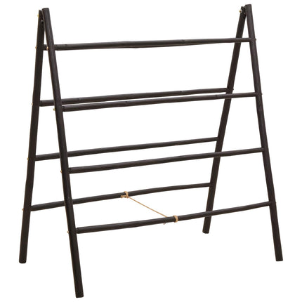 Dobbelt-sidet tæppe stige Sort 90 x 50 x 100 cm Bambus