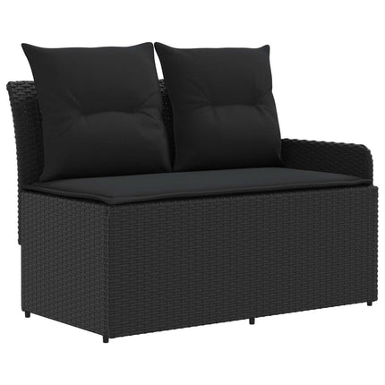 Møbel sæt 6 stk. Sort PE Rattan