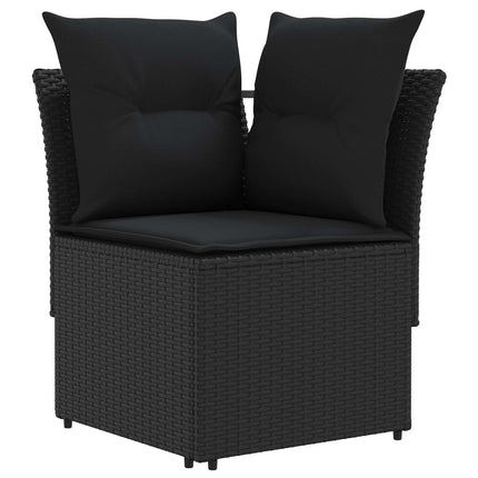 Møbel sæt 8 stk. Sort PE Rattan