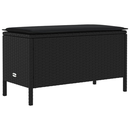 Møbel sæt 7 stk. Sort PE Rattan